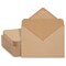 48 Pack Blank Brown Cards with Envelopes, 5x7 Postcards for Wedding Invitations, Open When Letters (Rounded Corners, A7)